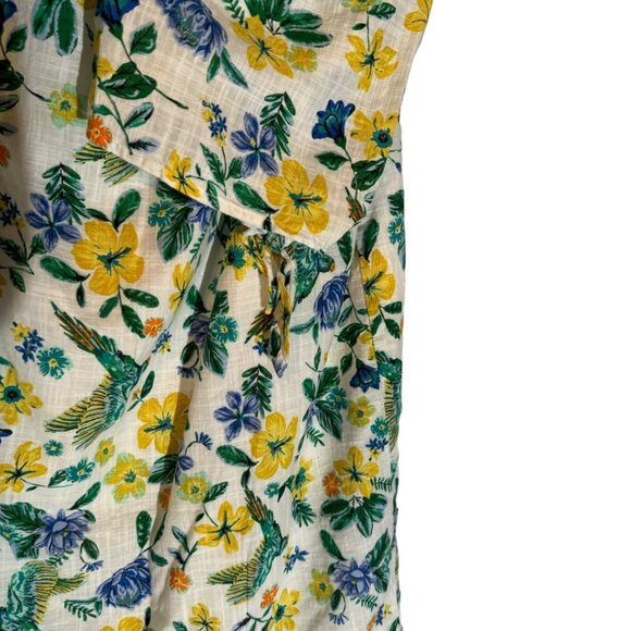 Old Navy Women's Floral Off-Shoulder Blouse Size L 100% Cotton Made In India - Picture 11 of 12